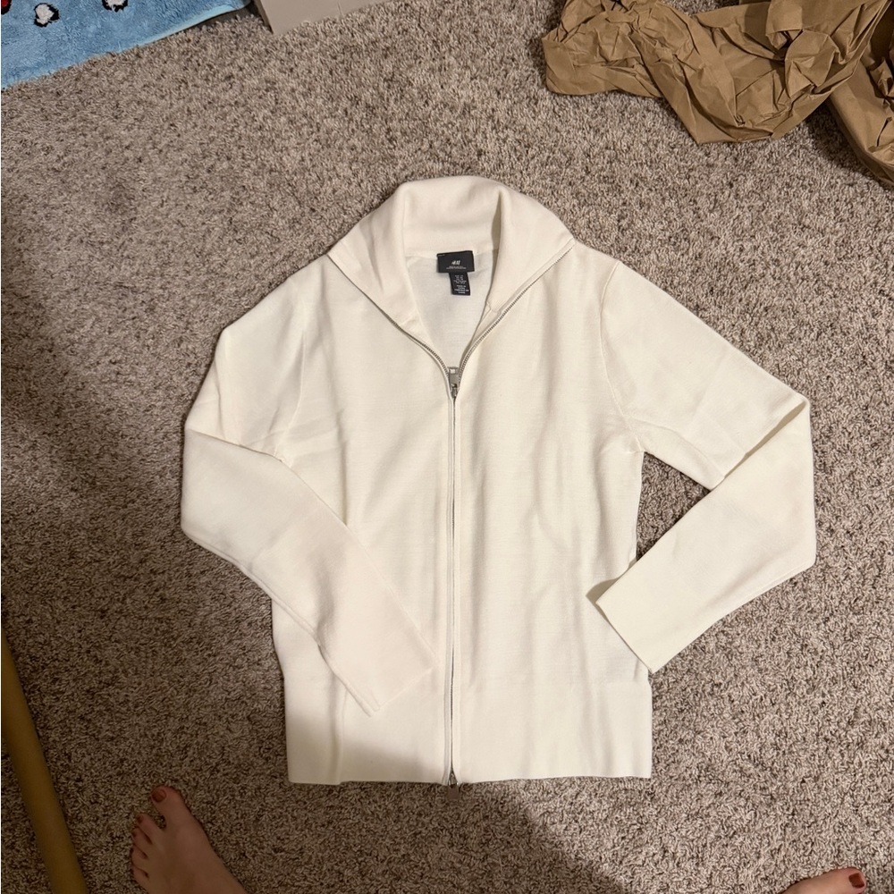 H&M Cream Zip-Up Jacket